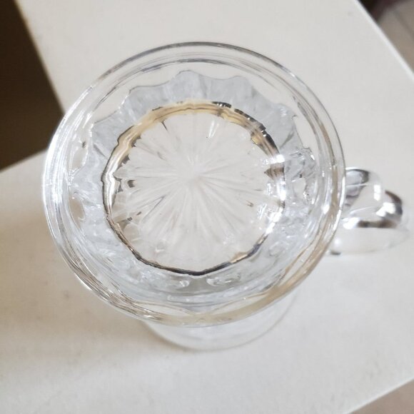 Fleur De Lis & Flowers, set of 2 Mugs Frosted Crystal Clear - Picture 11 of 12